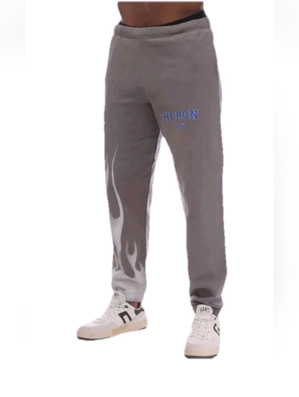 Heron Preston Gray 'Heron Law Flames' Lounge Pants
